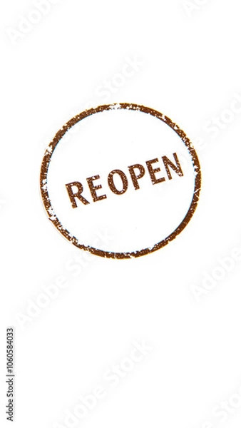 Fototapeta circular stamp with the word 'reopen'