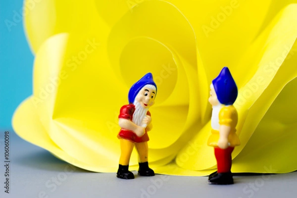 Obraz Miniature dwarfs with giant flower
