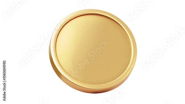 Fototapeta 3d coin on a plain transparent background