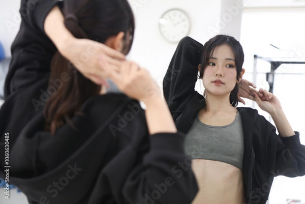 Fototapeta ストレッチをする女性