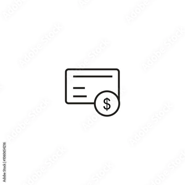 Obraz Modern currency and money single icon, vector illustration.
