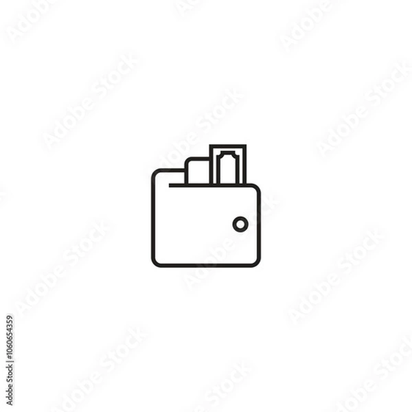 Obraz Modern currency and money single icon, vector illustration.
