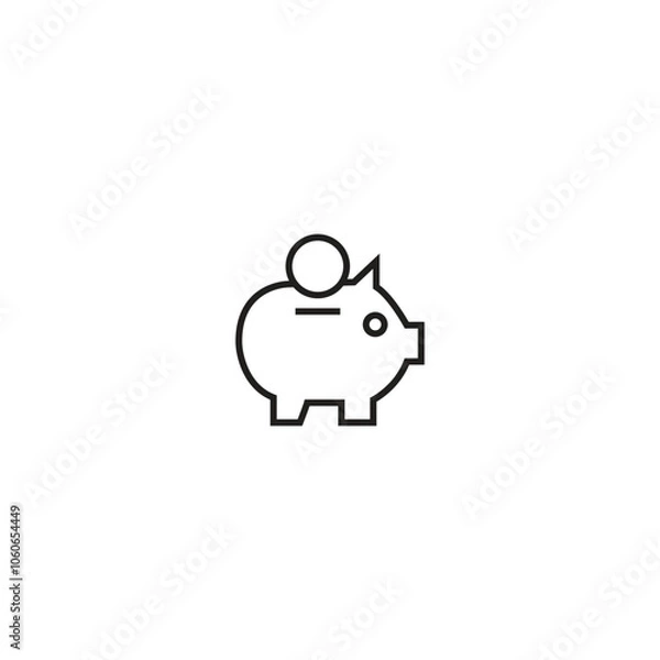 Obraz Modern currency and money single icon, vector illustration.