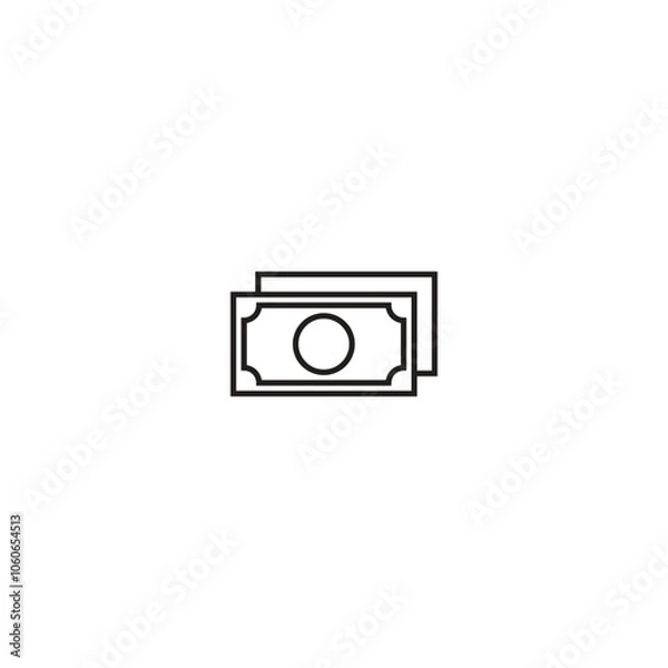 Obraz Modern currency and money single icon, vector illustration.