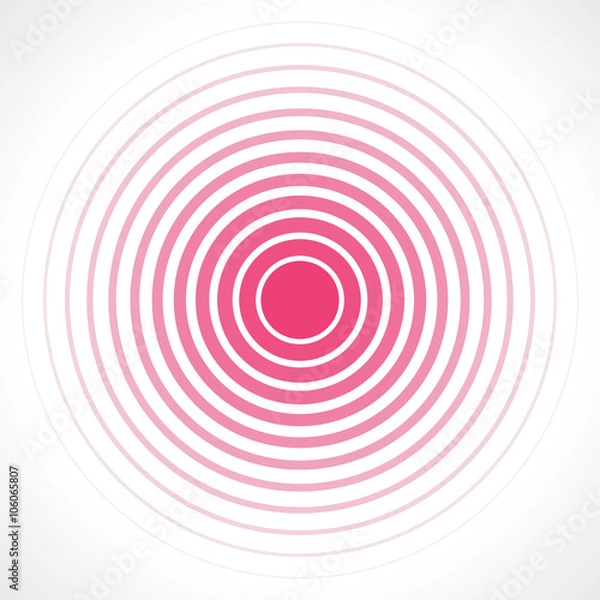 Fototapeta Concentric circle elements. Vector illustration for sound 