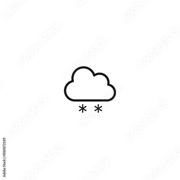 Obraz Weather icon, Meteorology icon, Outline icons set isolated on white background flat vector illustration