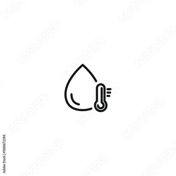 Obraz Weather icon, Meteorology icon, Outline icons set isolated on white background flat vector illustration