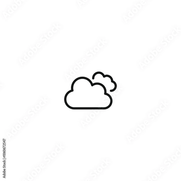 Obraz Weather icon, Meteorology icon, Outline icons set isolated on white background flat vector illustration