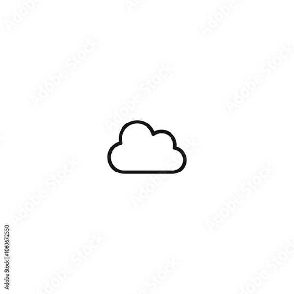 Obraz Weather icon, Meteorology icon, Outline icons set isolated on white background flat vector illustration