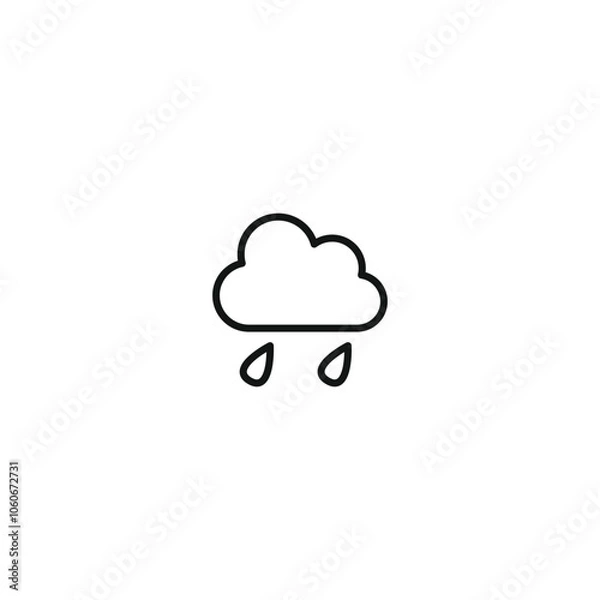 Obraz Weather icon, Meteorology icon, Outline icons set isolated on white background flat vector illustration