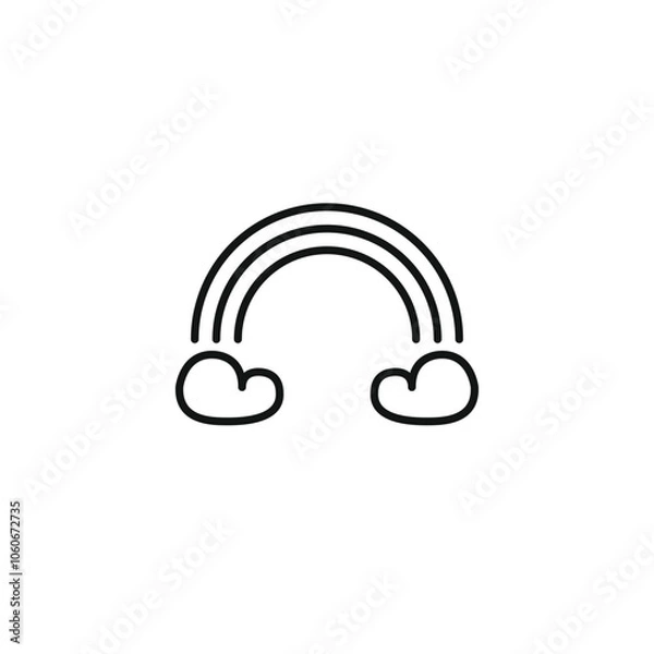 Obraz Weather icon, Meteorology icon, Outline icons set isolated on white background flat vector illustration