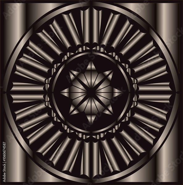 Obraz black and white geometric art