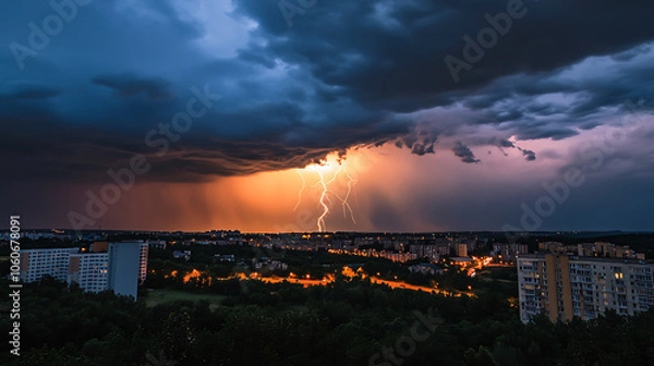 Fototapeta thunderstorm