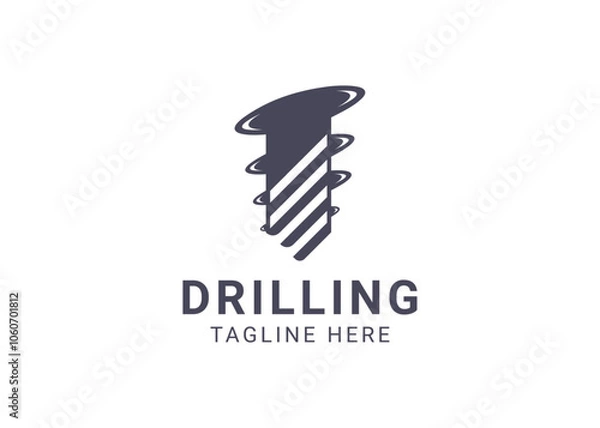 Obraz Drilling logo icon vector symbol illustration template design for oil, gas and mining businesses.