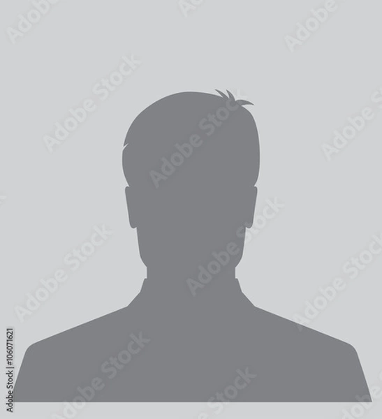 Obraz Male silhouette avatar icon, user profile picture