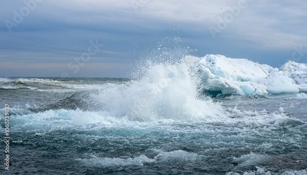 Fototapeta 빙하가 붕괴하고 있다