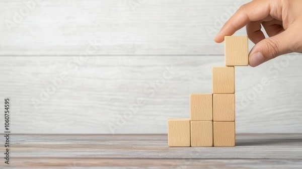 Fototapeta Financial advisor showing client a bar chart with future savings, wealth process, clean layout