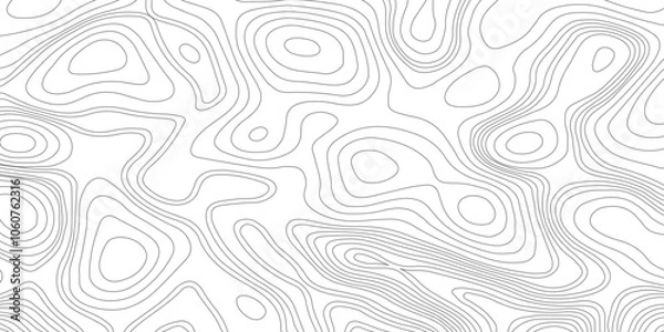 Fototapeta Abstract Topographic Contour Line Pattern, Minimal Topographic Map Pattern Background.