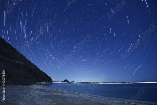 Obraz 星景　月照　瀬戸内海　春

