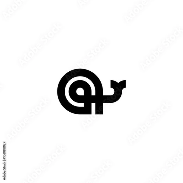 Fototapeta icon snail high quality black style pixel perfect