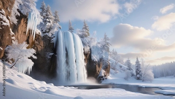 Fototapeta Winter landscapes and snowy scenes