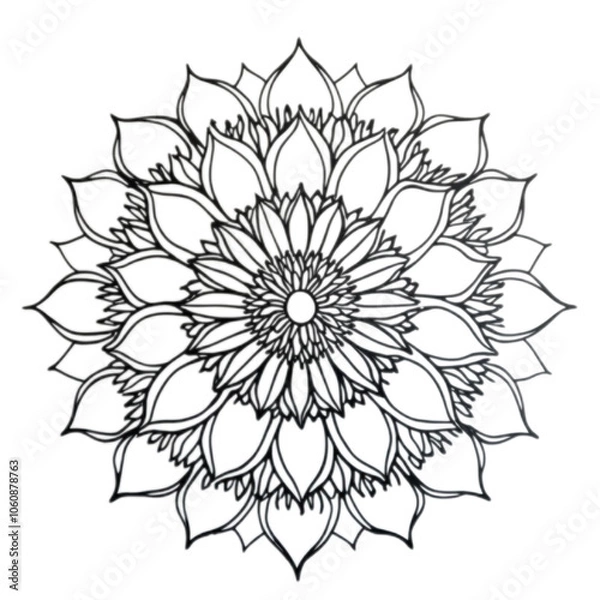 Obraz Simple mandala outline 