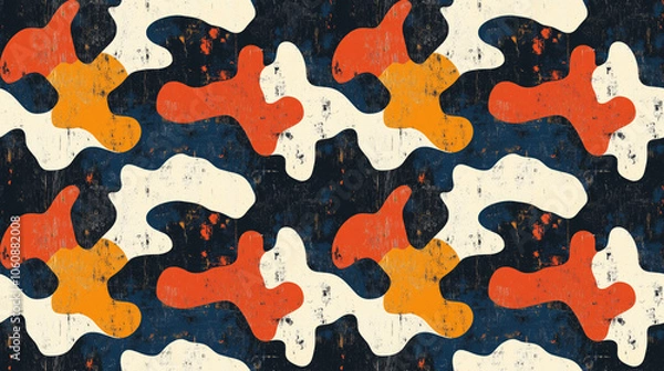 Fototapeta Seamless abstract pattern featuring a unique background texture perfect for textile design and creative projects