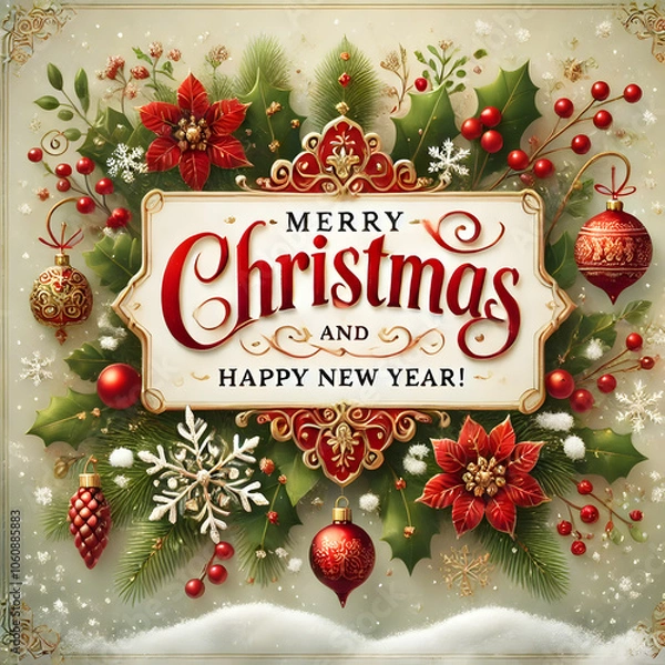 Obraz christmas greeting card