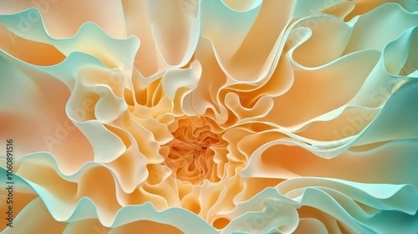 Obraz Organic composition with delicate natural environment, botanical textures, intricate detail, warm ambient light, macro shot