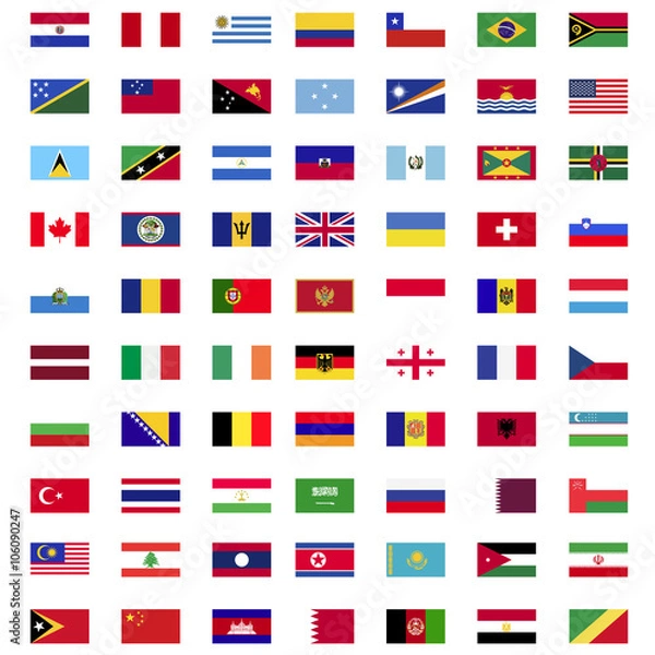 Obraz Flags of world countries