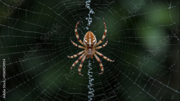 Fototapeta spider on web