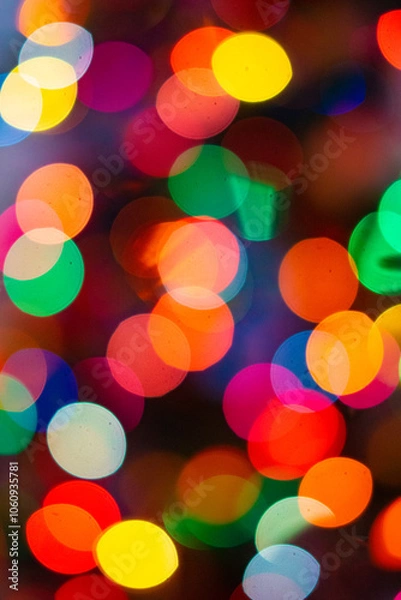 Obraz Christmas light bokeh