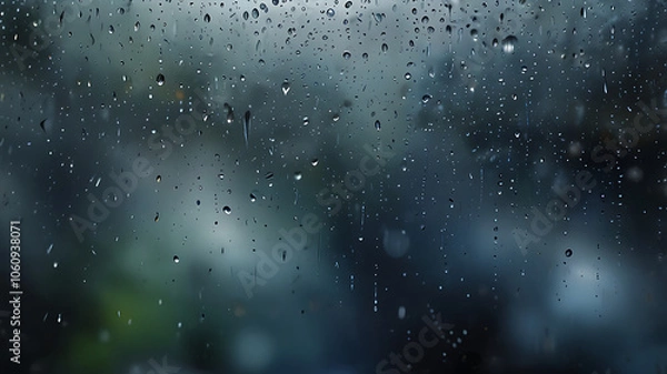 Fototapeta rain drops on window