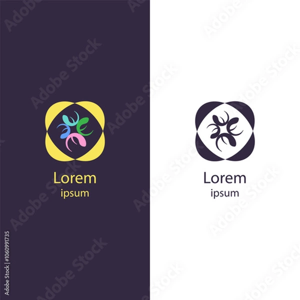 Fototapeta Logo-400
Abstract circular logo with dynamic curves and contrast colors, perfect for digital, media, creative, tech or modern brands. Fully scalable vector design.