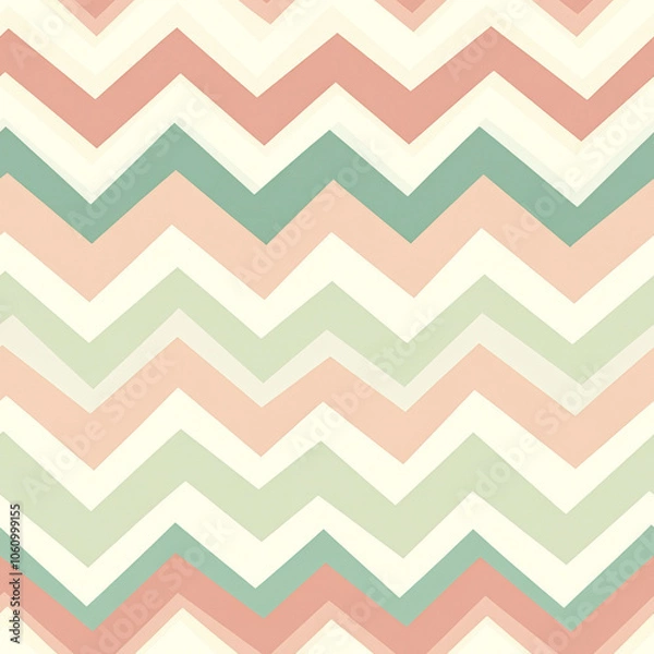 Fototapeta Seamless Pattern, zigzag lines in wave-like form