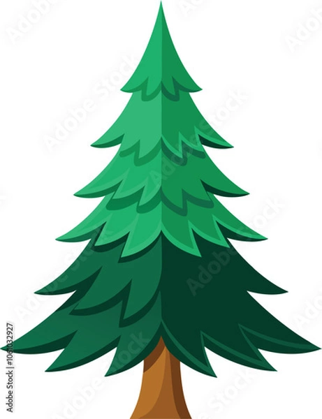 Fototapeta spruce tree silhouette, Set of silhouettes of spruce trees vector illustration
