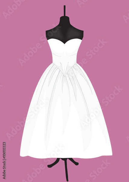 Obraz wedding dress on a mannequin
