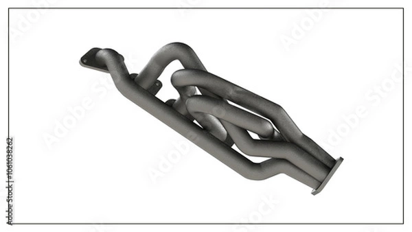 Fototapeta 3D Project of an Exhaust Manifold Design for Optimized Engine Performance.