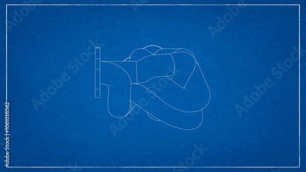 Fototapeta 3D Project of an Exhaust Manifold Design for Optimized Engine Performance.