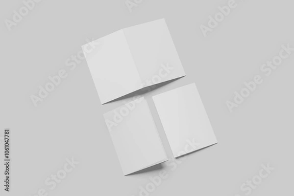 Obraz Blank a4 bifold Brochure white