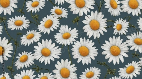 Fototapeta daisy pattern background wallpaper