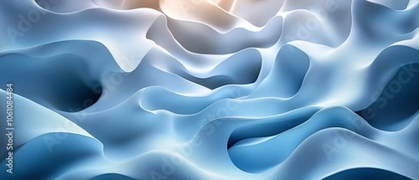 Fototapeta Abstract wavy texture in shades of blue, evoking a sense of fluidity and depth.