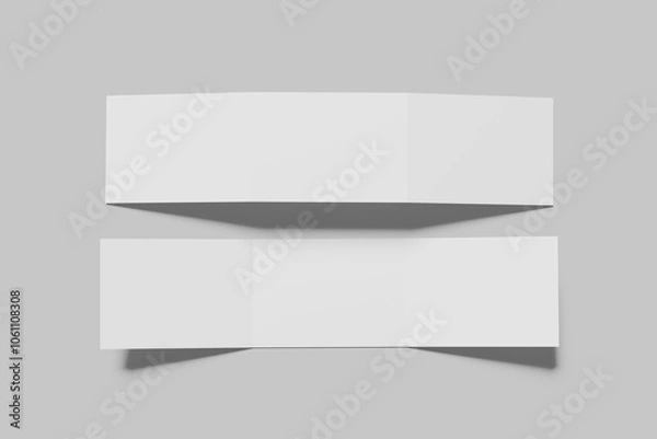 Fototapeta Blank a4 landscape trifold White