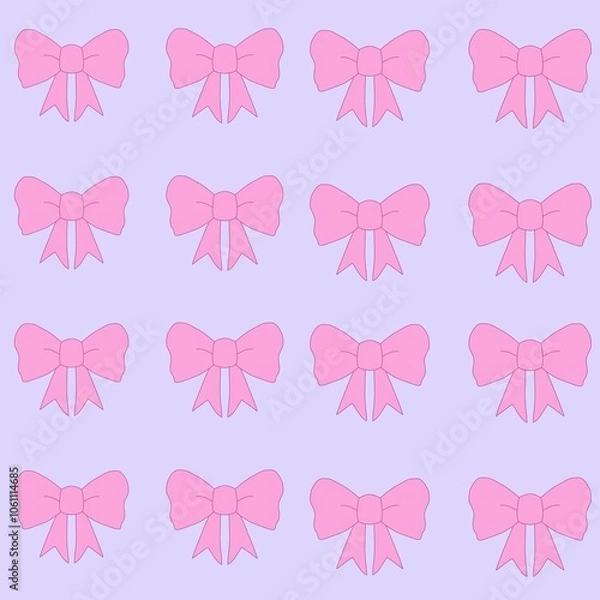 Fototapeta Ribbon pink pattern wraping ilustration
