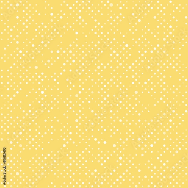 Fototapeta Seamless polka dot yellow pattern with circles. 