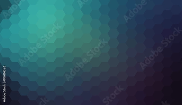 Obraz Blue black abstract geometric gradient hexagon pattern backgroun