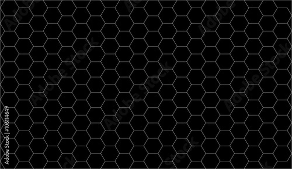 Obraz Black abstract geometric hexagon pattern background with white o