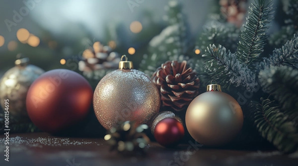 Fototapeta クリスマスのオーナメント