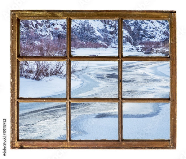 Obraz Frozen mountain river