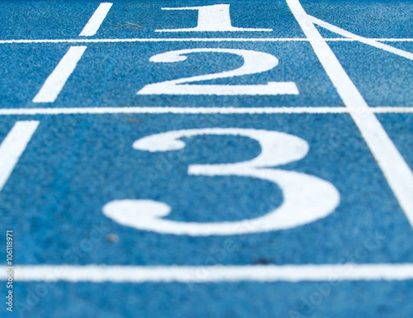 Obraz Numbers on running track